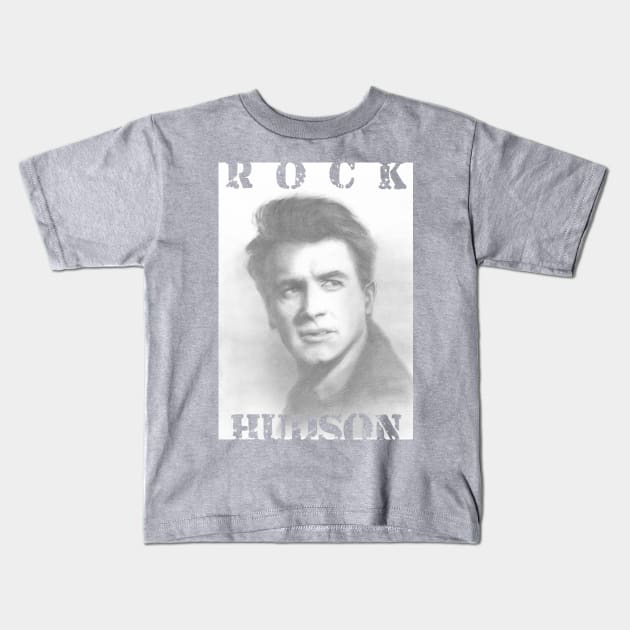 Rock Hudson Kids T-Shirt by jkarenart